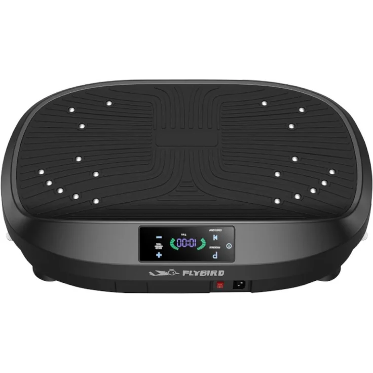 FLYBIRD Vibrationsplatte, 120 einstellbare Geschwindigkeiten, 150KG Tragkraft, Ganzkörper-Training mit Fernbedienung, Schwarz