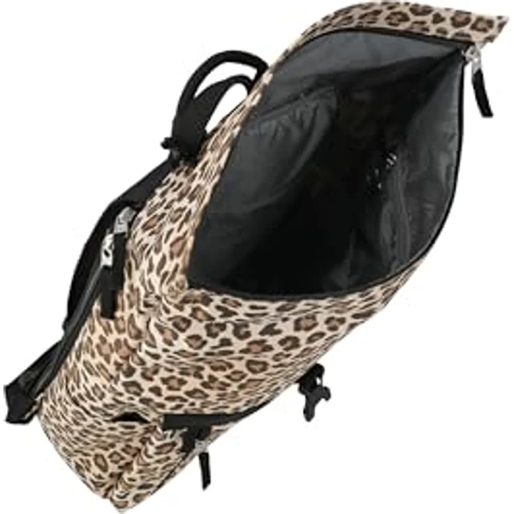 Travelite Handgepäck Rucksack BASICS, Laptop Rucksack 15,6 Zoll mit Rolltop Funktion, 60 cm, 35 Liter, Leopard – Bild 5