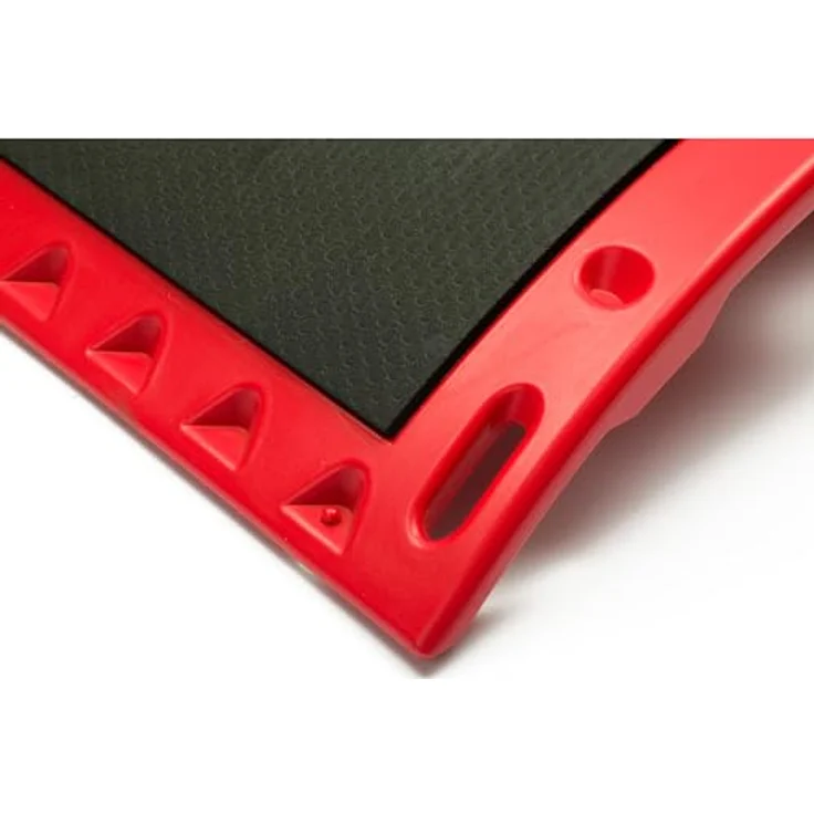 Sport-Thieme C-Step, Multifunktionale Fitness-Wippe und Balanceboard, belastbar bis 200 kg, inklusive Anti-Rutsch-Matte, 71x49,5x14,5 cm, Rot-Schwarz – Bild 5