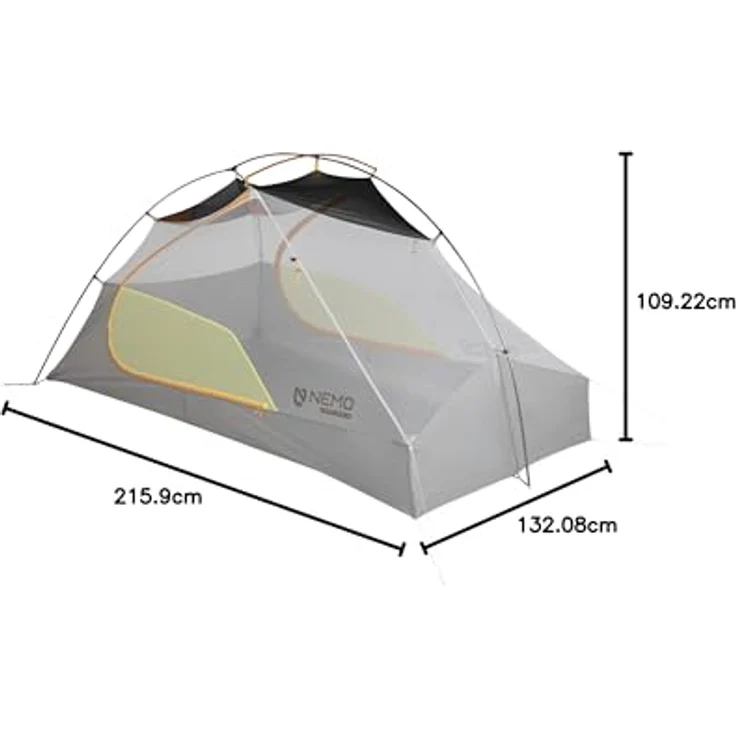 Nemo Equipment Mayfly Osmo 2P, ultraleichtes Kuppelzelt für 2 Personen, 1.37 kg, wetterbeständig mit PU-Beschichtung – Bild 7