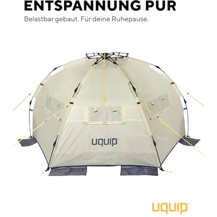 Uquip Speedy Strandmuschel, Tarp-Zelt für 1 Person, leichtes Polyester, 2.50 kg, Schnellaufbau – Bild 3