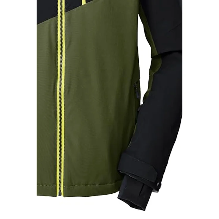 Killtec Ksw 32 Mn Ski-Jacke, atmungsaktiv und wasserdicht mit 10.000 mm Wassersäule, Colorblock Design, Waldgrün, Größe M – Bild 4