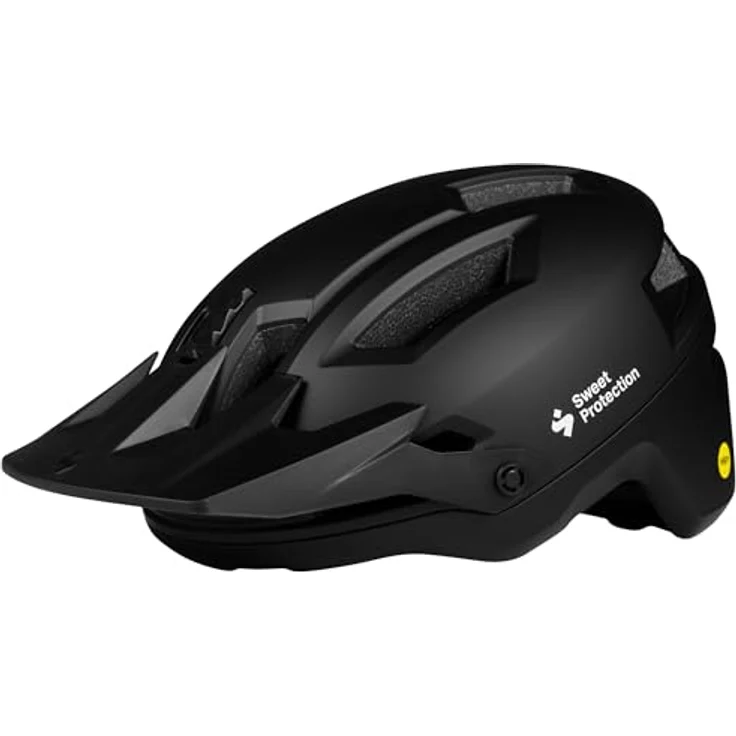 Sweet Protection Primer Mips MTB-Helm, Schwarz S-M, mit 360 Occigrip Fit System, Mips Evolve Technologie, abrissbarem Visier und hervorragender Belüftung – Bild 1