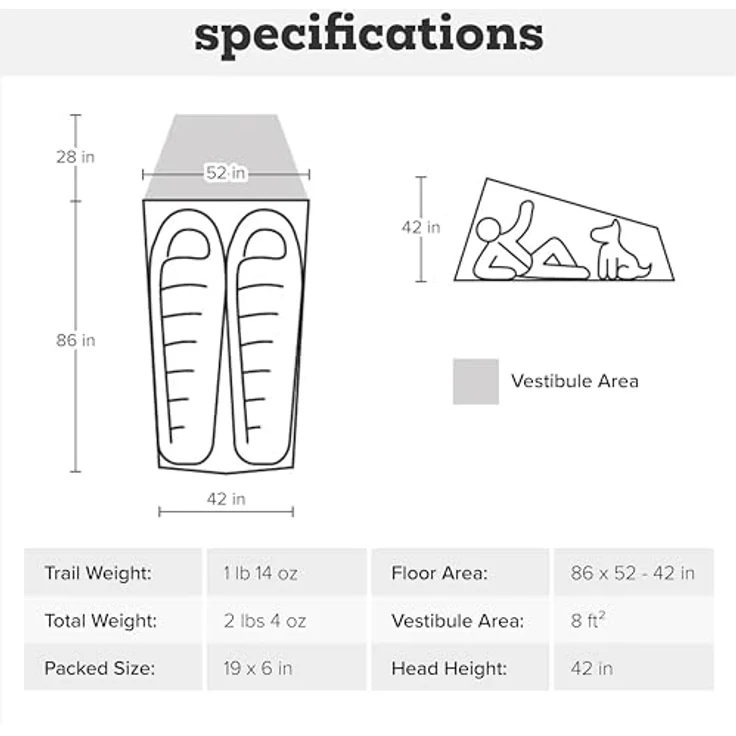 Big Agnes, Zelt, ultraleicht (0.85 kg) für 2 Personen – Bild 7