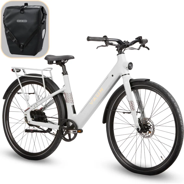 VAUN Sight Wave 28 Zoll E-Bike, Wave-Rahmen, Belt-Antrieb, Disc-Bremse, 36V 11,8Ah Akku, cool gray matt