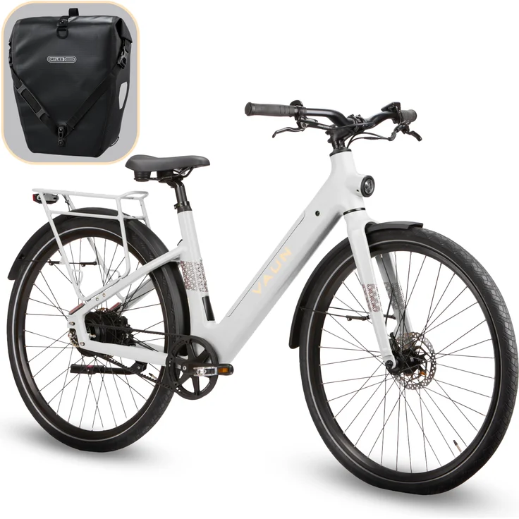 VAUN Sight Wave 28 Zoll E-Bike, Wave-Rahmen, Belt-Antrieb, Disc-Bremse, 36V 11,8Ah Akku, cool gray matt