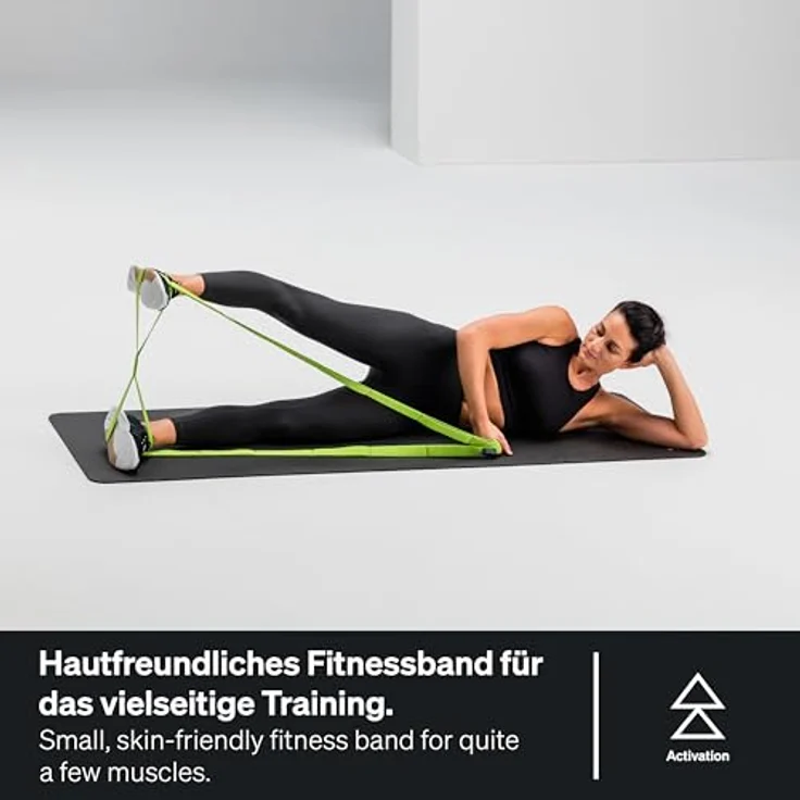 BLACKROLL® Multi Band (270 cm), Gymnastikband mit 2,6 kg Widerstandskraft aus hautfreundlichen Textilien, waschbar, Made in Germany, Grün – Bild 3