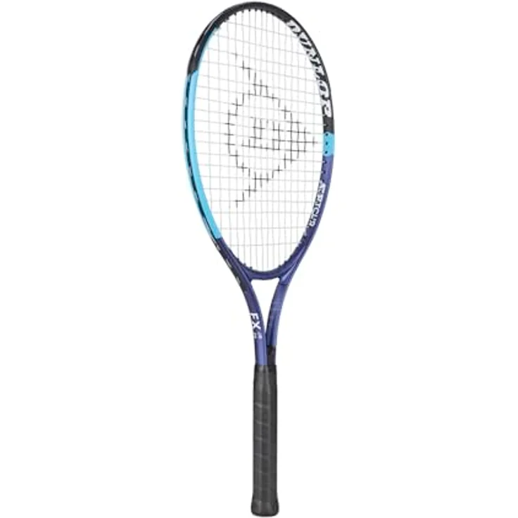 Dunlop Tennisschläger FX Junior 26, besaitet, Leistungsschläger für Kinder 10–12 Jahre, Griffstärke G0, Blau, Lila, Schwarz – Bild 1