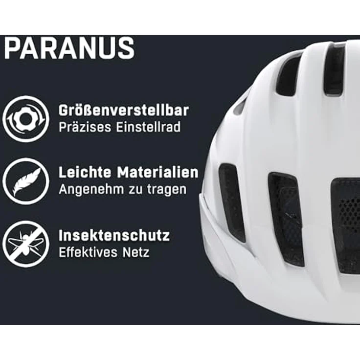ALPINA Trekking-Fahrradhelm Paranus, weiß, leicht, stoßabsorbierend, mit Flynet und großer Luftzirkulation – Bild 2