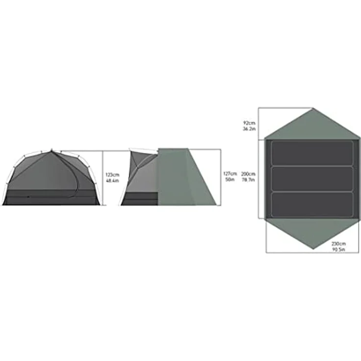 Sea to Summit Tienda IKOS TR3, Zelt mit Qualität/Haltbarkeit, langlebig und robust, grün – Bild 5