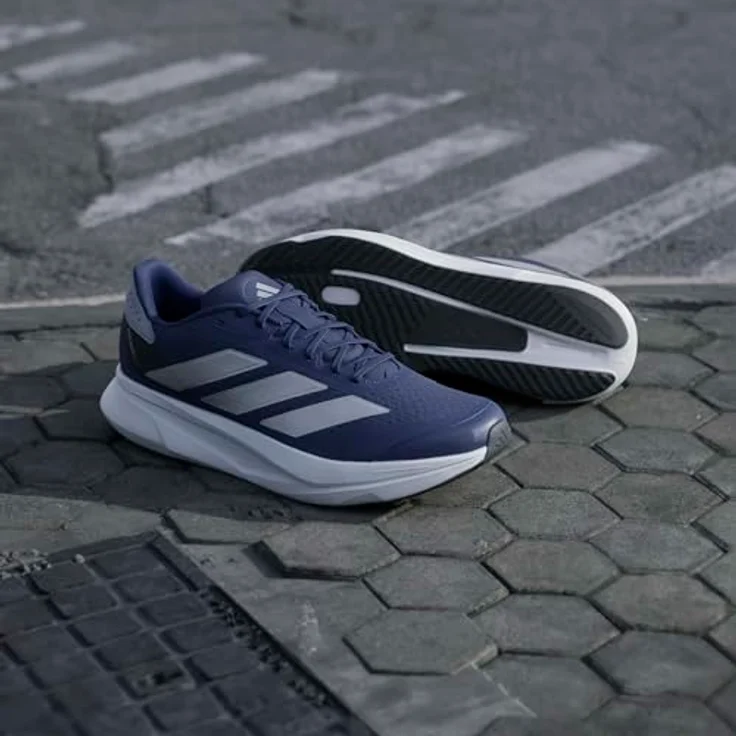 adidas Duramo SL 2 Laufschuhe, Mesh-Obermaterial, LIGHTMOTION Zwischensohle, dunkelblau/silber metallic, EU 47 1/3 – Bild 19