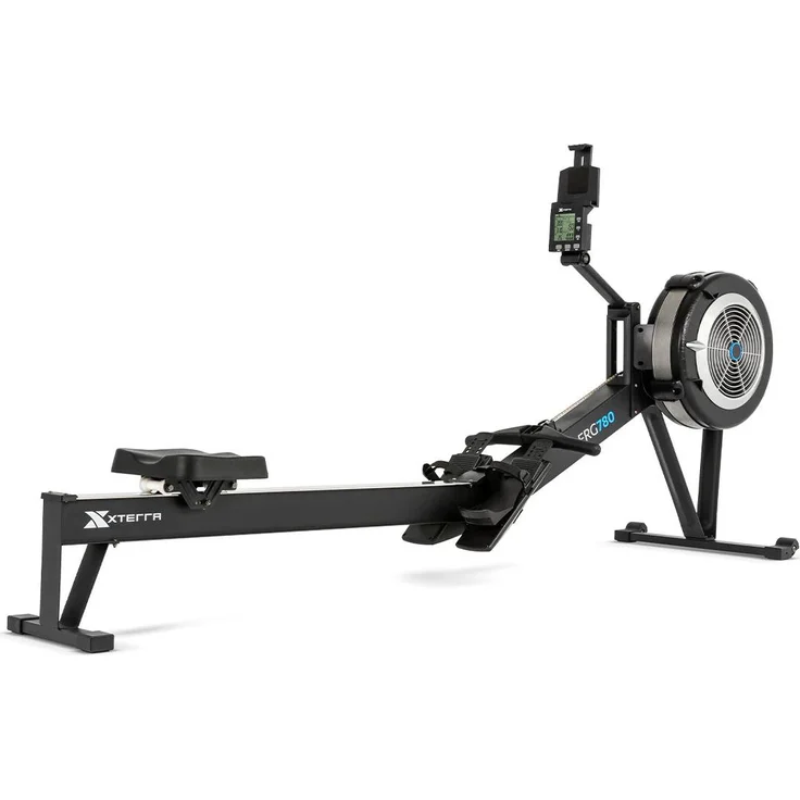 XTERRA Fitness ERG780 Air Rower, Rudergerät mit Luftwiderstand, 10 Widerstandslevel, Bluetooth-Konnektivität, klappbar und transportabel