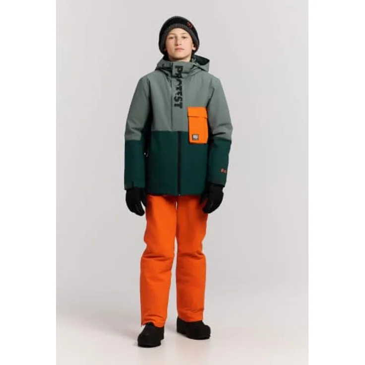 PROTEST PRTDylans JR Snowjacket, wind- und wasserdicht, atmungsaktiv, Evergreen, Größe 140 – Bild 3