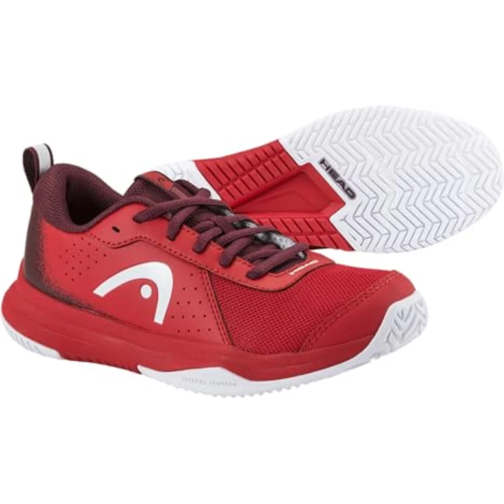 HEAD Sprint Court 4.0, Laufschuhe für Junioren mit atmungsaktivem Mesh-Obermaterial und Allcourt Außensohle, Rot, Modell 2025/2026 – Bild 2