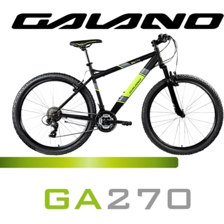 Galano GA270 Mountainbike, 27,5 Zoll Hardtail mit 21 Gängen, schwarz/grün – Bild 2