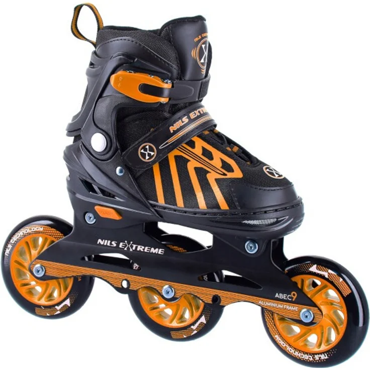 Nils Extreme NA18812 A, Speed-Skate in Pomaranczowe, Größe S (29-33) mit ABEC9 Lagern und 100 mm Rädern