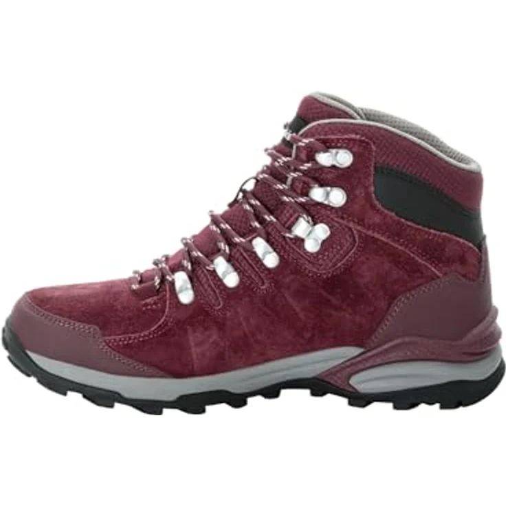 Jack Wolfskin Refugio Texapore Mid Women, Wanderschuhe mit wasserdichter TEXAPORE-Membran, dämpfender EVA-Mittelsohle, Größe 40,5, dark maroon – Bild 3