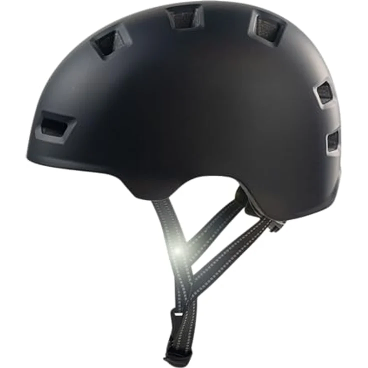 Crazy Safety All Black Velohelm, 57-61 cm, leicht und mit reflektierenden Riemen für bessere Sichtbarkeit – Bild 6