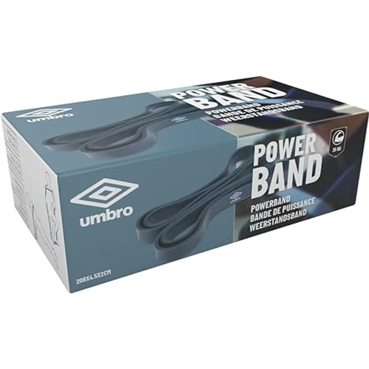 Umbro Exercise Resistance Band, 35 kg Widerstand für Ober- und Unterkörpertraining, Blau – Bild 2