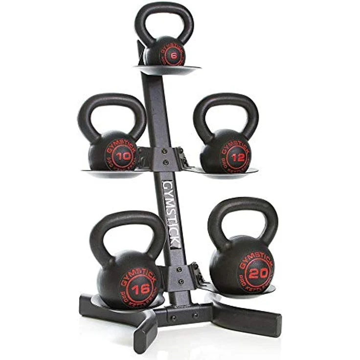 Gymstick Rack für Medizinbälle und Kettlebells, 3-stufiges Regal für bis zu 5 Stück – Bild 3