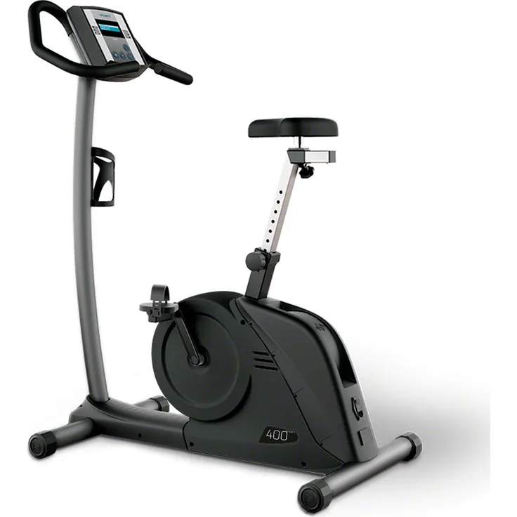 Ergo Fit Ergometer Cycle 400 Home, Fahrradergometer mit extra breitem Durchstieg und pulsgesteuerten Trainingsprogrammen, schwarz