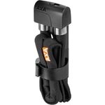 AXA Foldable Veloschloss, schlüsselbetrieben, gehärteter Stahl, inkl. Halterung und 2x Schlüssel, schwarz