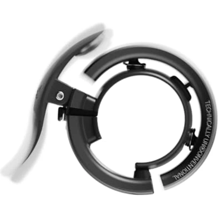 Knog Oi Prima Fahrradklingel, robuste Klingel, anthrazit, 22,2 mm – Bild 3