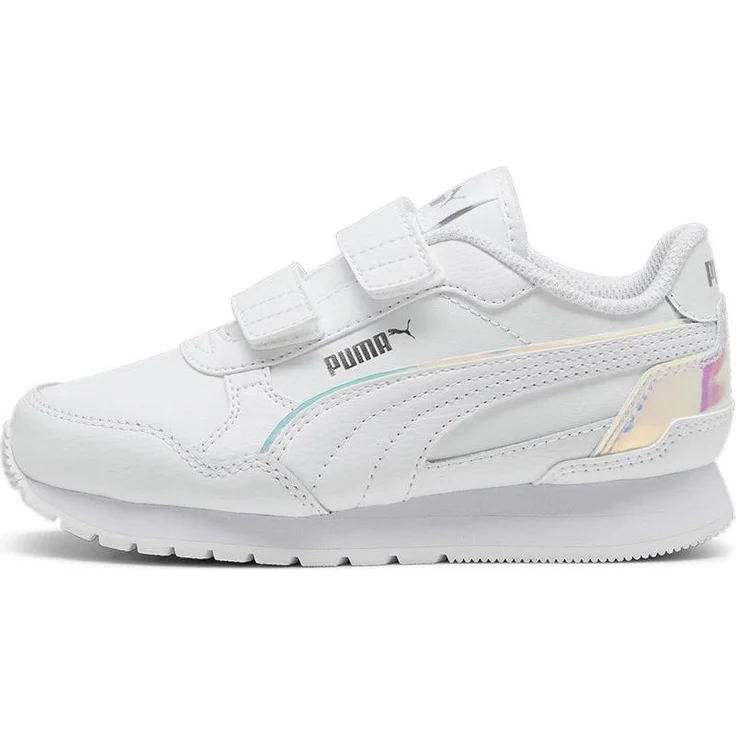 PUMA St Runner V4 Holo V Ps, Laufschuhe für Jungen, Weiß Silver Metallic, Größe EU 30