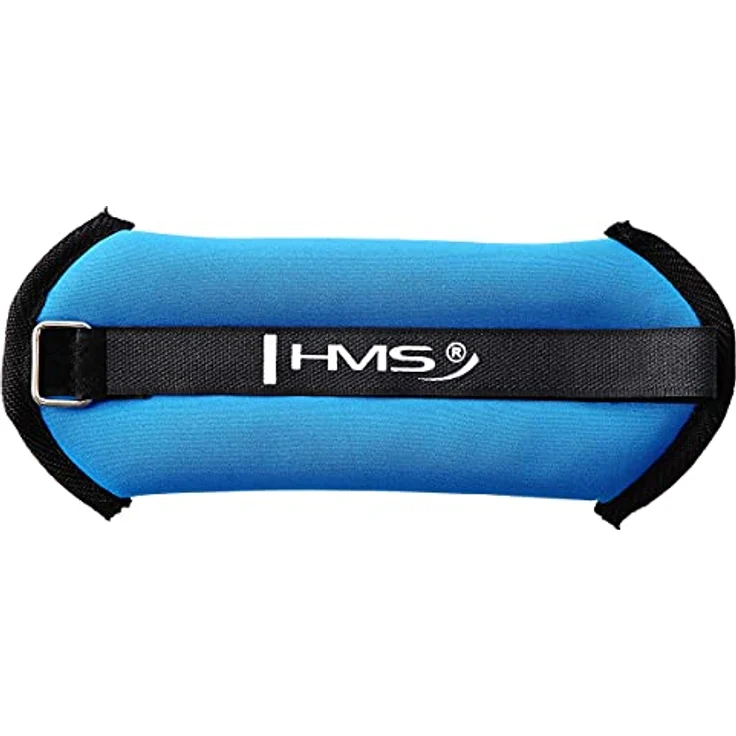 HMS Gewichtsmanschetten OB04, Fußgewichte und Handgelenkgewichte, 2 x 1 kg, blau, Neopren mit Klettverschluss – Bild 4