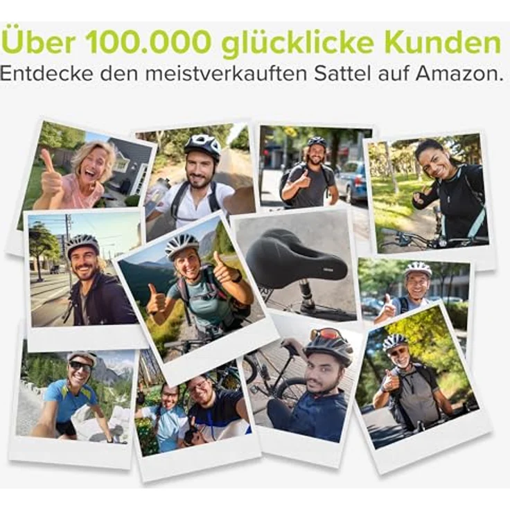 VELMIA Fahrradsattel [Trekking], ergonomischer und wasserdichter Fahrradsitz mit 3 Zonen Konzept für Damen und Herren, 18,6 cm breit – Bild 2
