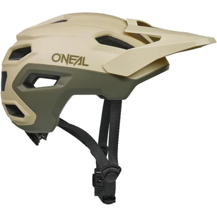 O'Neal Trailfinder Evo Helm Solid V.26, Enduro und Trail Helm mit Quin Ready Technologie, Sand/Olive, Größe XS/S – Bild 3