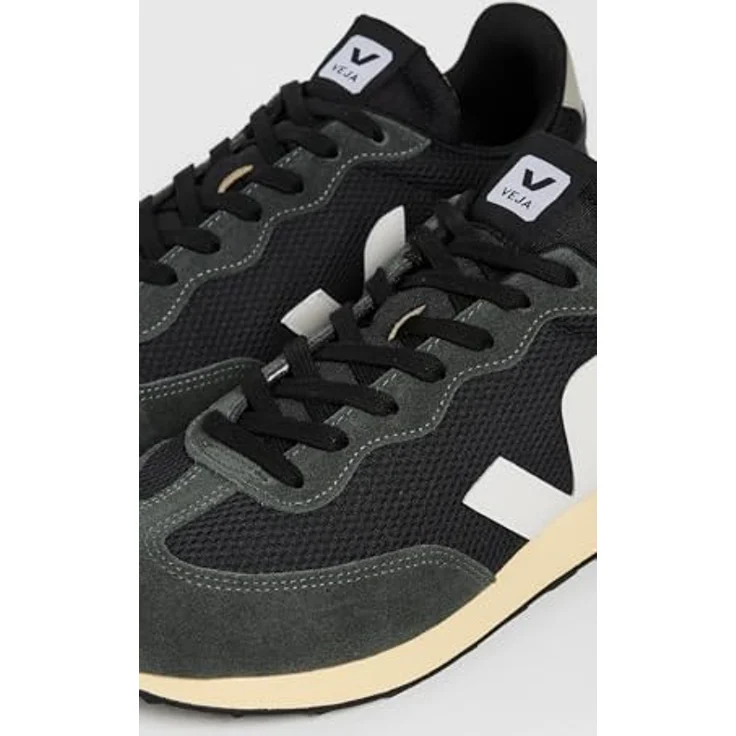 Veja RIO BRANCO Herren Sneaker, atmungsaktives Obermaterial aus Alveomesh und Wildleder, Schwarz/Weiß – Bild 4