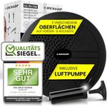 DUNLOP Sports Balance Kissen Ball Sitzkissen - Premium Balancekissen orthopädisch über 450 kg belastbar Spezial Noppen, Schwarz