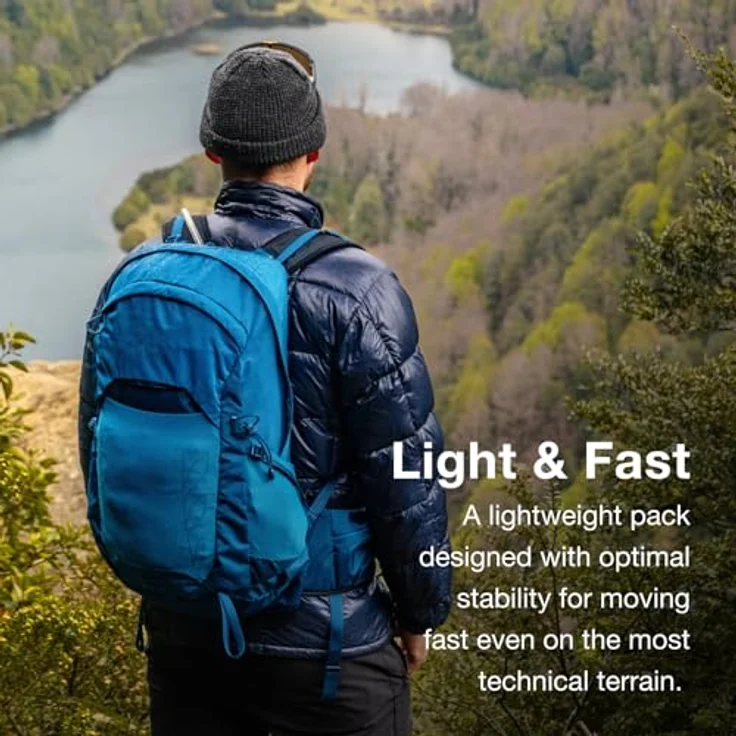 Osprey Talon 26, Wanderrucksack mit atmungsaktiver AirScape-Federung, scoria blue/night shift – Bild 4