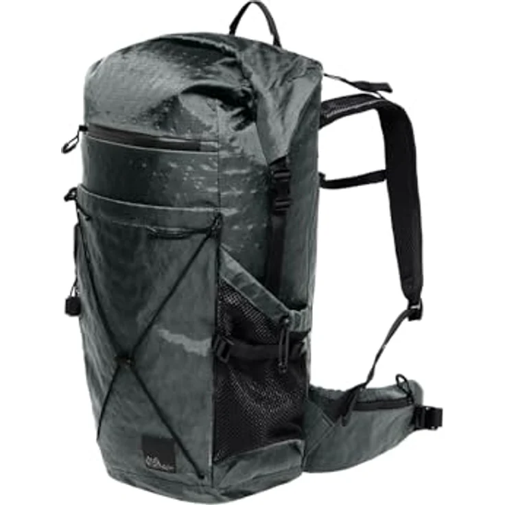 Jack Wolfskin WANDERMOOD ROLLTOP 30, Wanderrucksack mit verstaubarer Hüftgürtel, Roll-Top und gepolstertem Laptopfach, schwarz – Bild 5