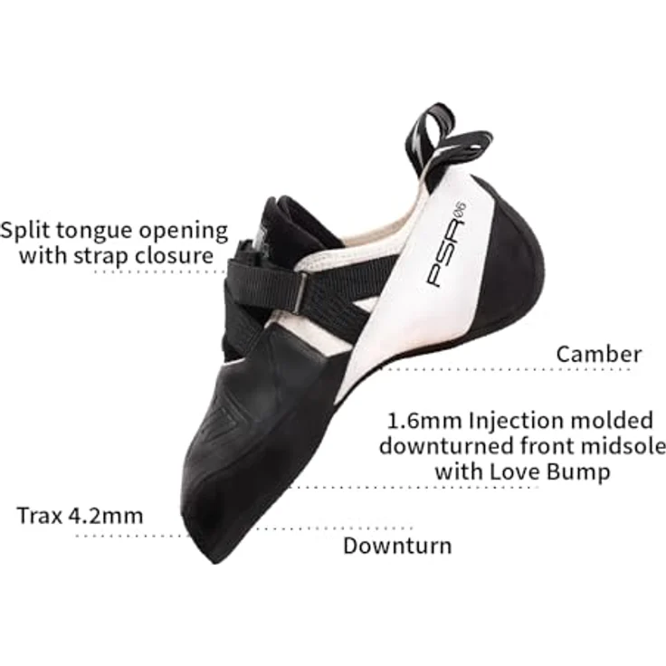 Evolv V6, Herren Kletterschuhe, vielseitige Boulderschuhe für Fortgeschrittene, Größe 42, Grau – Bild 3
