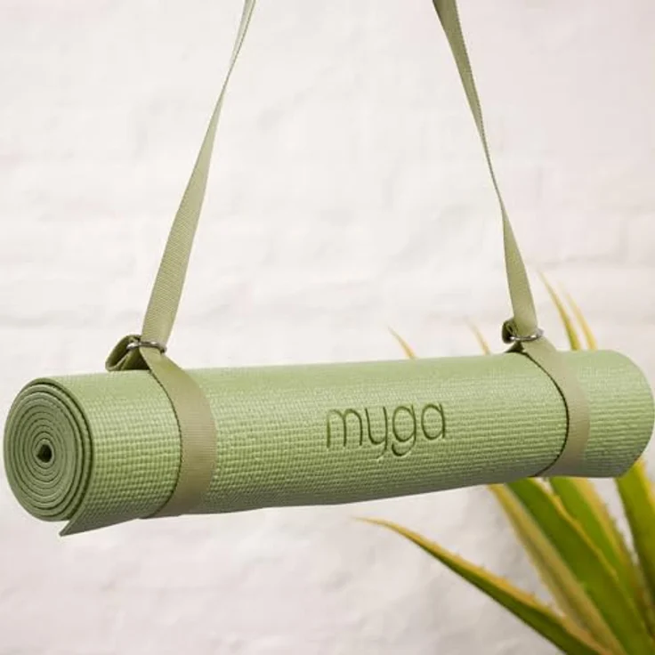 Myga 2-in-1 Yoga Gurt, verstellbarer Sling zur Verbesserung der Flexibilität und Unterstützung in Yoga-Haltungen, 180 cm, erdige Farben – Bild 4
