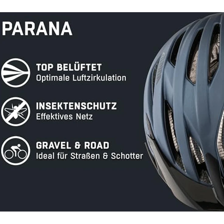 Alpina Parana Indigo Matt, Größe 51 - 56 cm - Fahrradhelm, Farbe Blau – Bild 3
