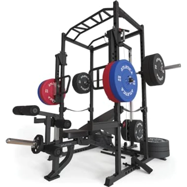Atletica R5-Boost Power Rack | Squat Rack mit Jammer Arms | 195 cm Höhe | Hohe Belastungsgrenze und stabile Konstruktion – Bild 4