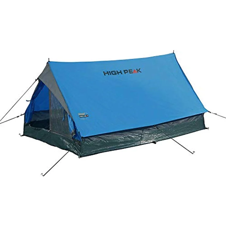 High Peak Hauszelt Minipack, Campingzelt für 2 Personen, Festivalzelt mit Wannenboden, 1500 mm wasserdicht, Ventilationssystem, Moskitoschutz, Leichtgewicht und kleines Packmaß, blau – Bild 5
