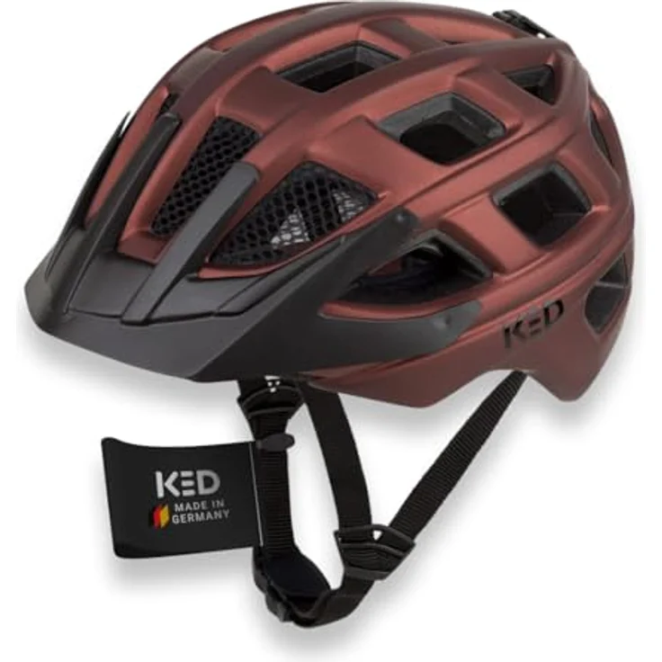 KED Kailu Jugend MTB Helm, robuster Mountainbike-Helm mit K-FIT Anpassungssystem, 23 Öffnungen für Spitzenbelüftung, Farbe: Maroon Red, Größe: 49-53 (S) – Bild 1