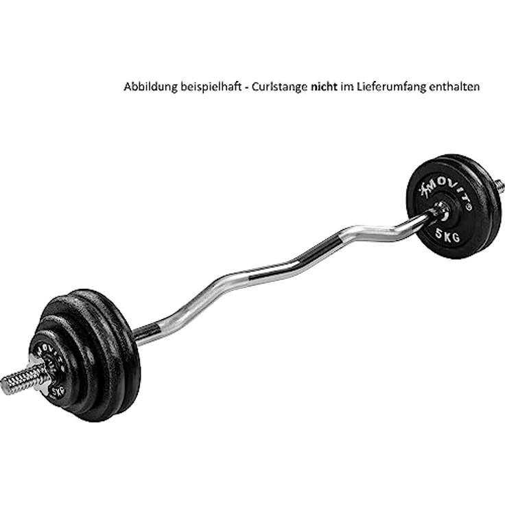 MOVIT Hantelscheiben Set PRO, Gusseisen, 4x 2,5 kg, kompatibel mit 30 mm Langhanteln, langlebig und vielseitig einsetzbar – Bild 8