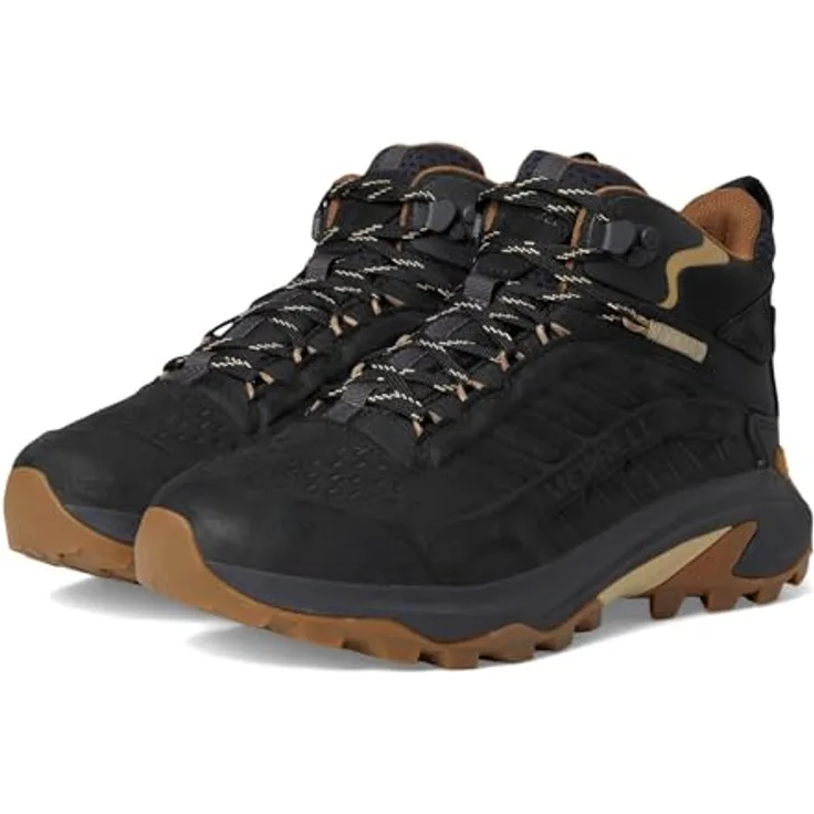 Merrell Moab Speed 2 LTR Mid WP, Herren Wanderschuhe, Wasserfest, Schwarz (Größe 43.5)