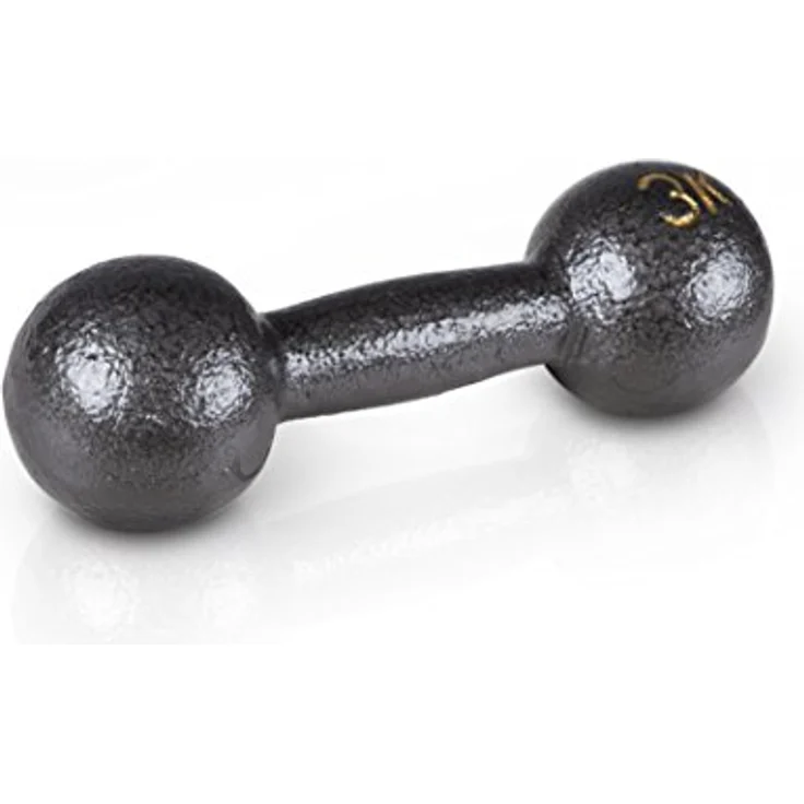 Sport-Thieme Retro Kurzhanteln | Hochwertige Gusseisen Hanteln in acht Gewichtsstufen: 3kg - 10kg | Farbe: Schwarz-Grau | Markenqualität – Bild 2