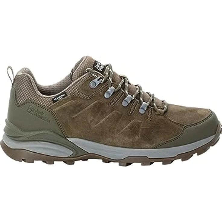 Jack Wolfskin REFUGIO TEXAPORE LOW M, Wanderschuh aus Veloursleder und TEXAPORE CORE, dämpfende EVA-Mittelsohle, optimaler Halt – Bild 3