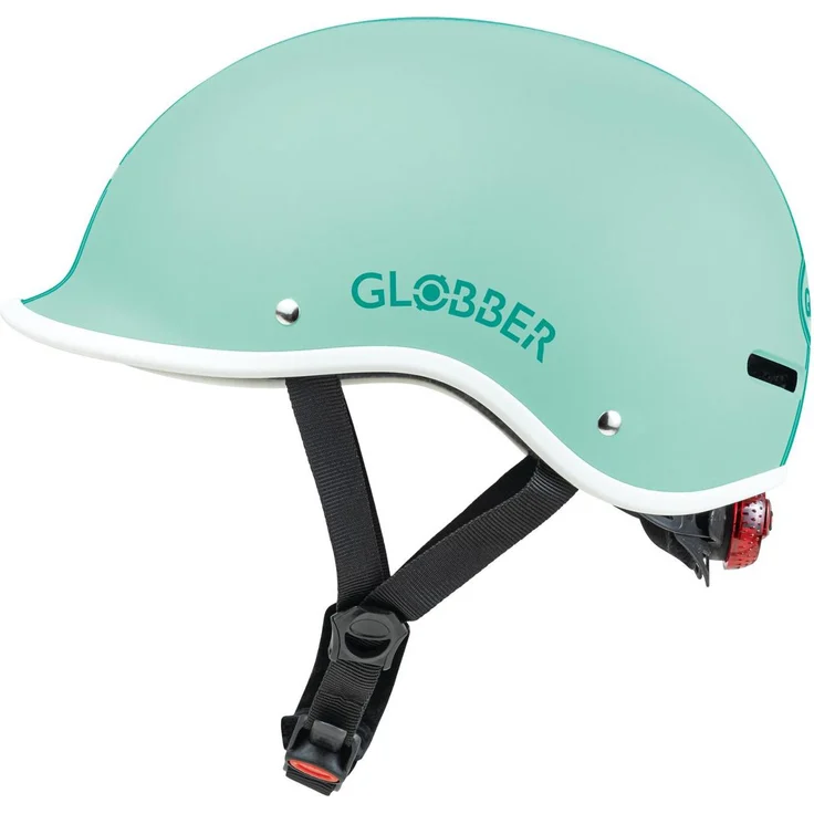 GLOBBER HELM MASTER LIGHTS, Schutzhelm für Kinder, Gr. XS/S 47-51, LED-Rücklicht, mint