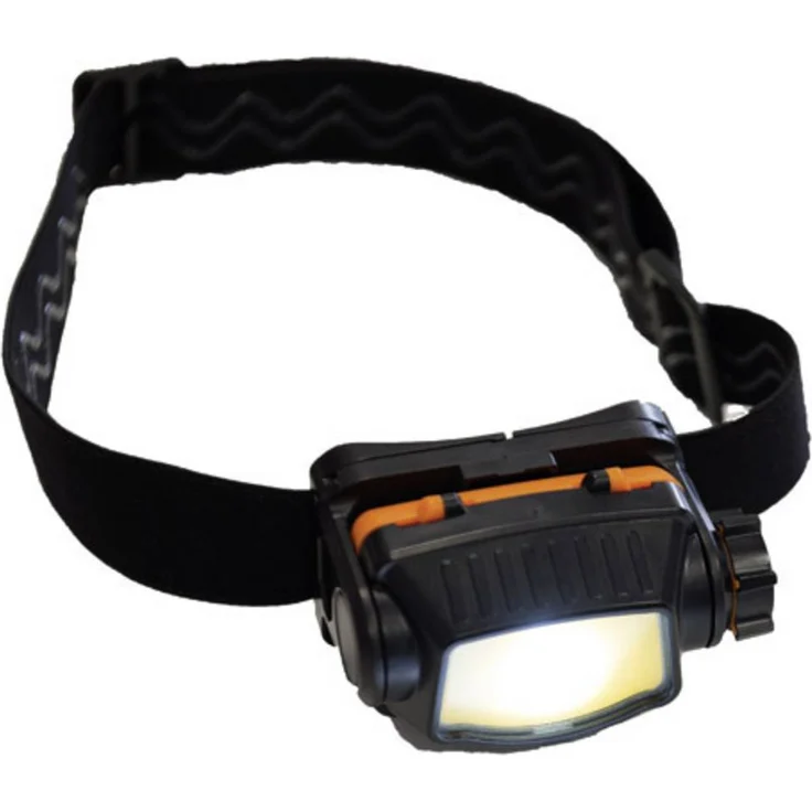 HT Instruments HEAD LED Stirnlampe 2008670, professionelle Stirnlampe mit 180°-Drehvorrichtung, starker Magnethalterung und Antirutschband für Helme