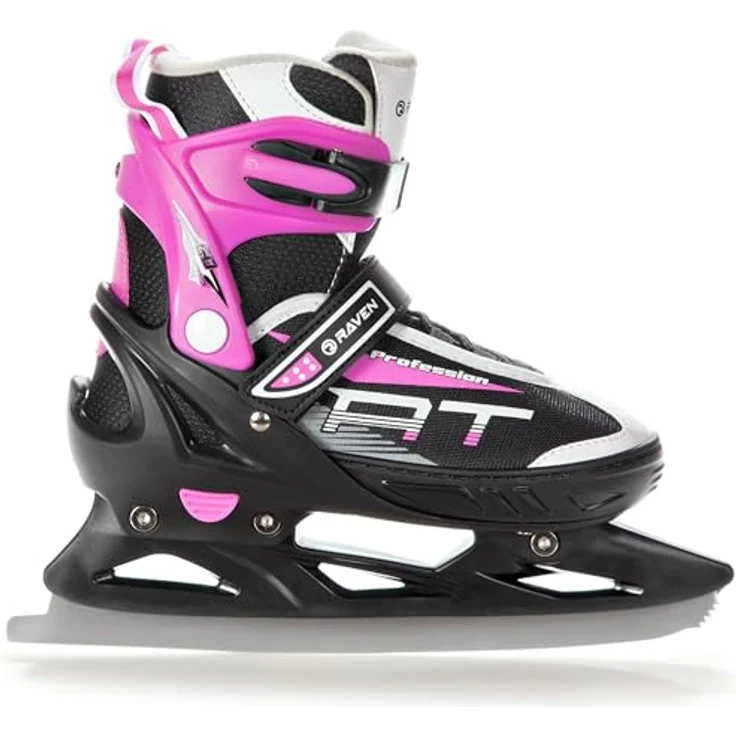 RAVEN Profession 2in1 Schlittschuhe Inlineskates für Kinder und Erwachsene, verstellbar in Black/Pink, Größe 38-42 (25cm-27,5cm) mit hohem Komfort und sicherem Verschlusssystem – Bild 3
