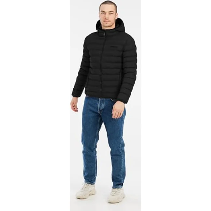 Protest Basso Puffer Jacke Herren, Skijacke aus Recyclingmaterial, einfarbig mit Kontrastreißverschluss, elastische Manschetten – Bild 5