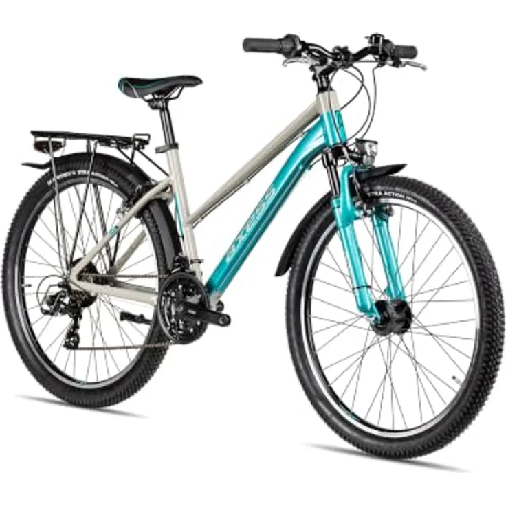 Axess Adventure 26 Trapez Jugendfahrrad, 26 Zoll, Aluminiumrahmen, 21-Gang Shimano Schaltung, Straßenausstattung – Bild 2